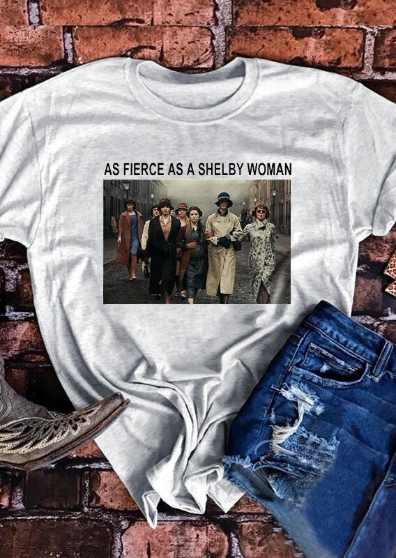 

As Fierce As A Shelby Woman T-Shirt Tee - Light Grey, 455888