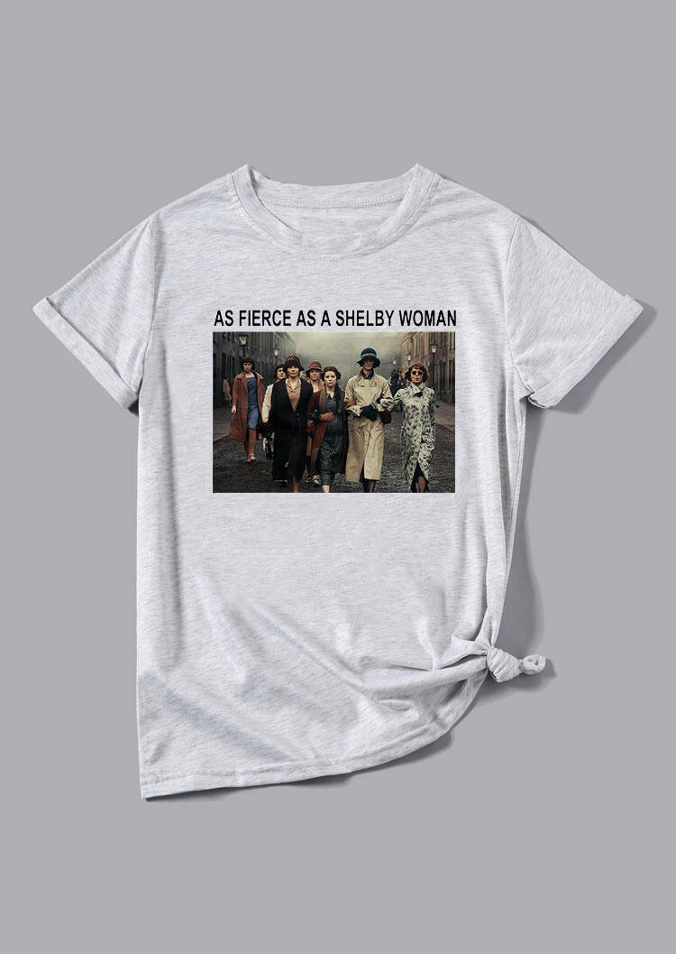 

Tees T-shirts As Fierce As A Shelby Woman T-Shirt Tee - Light Grey. Size: S,M,,XL