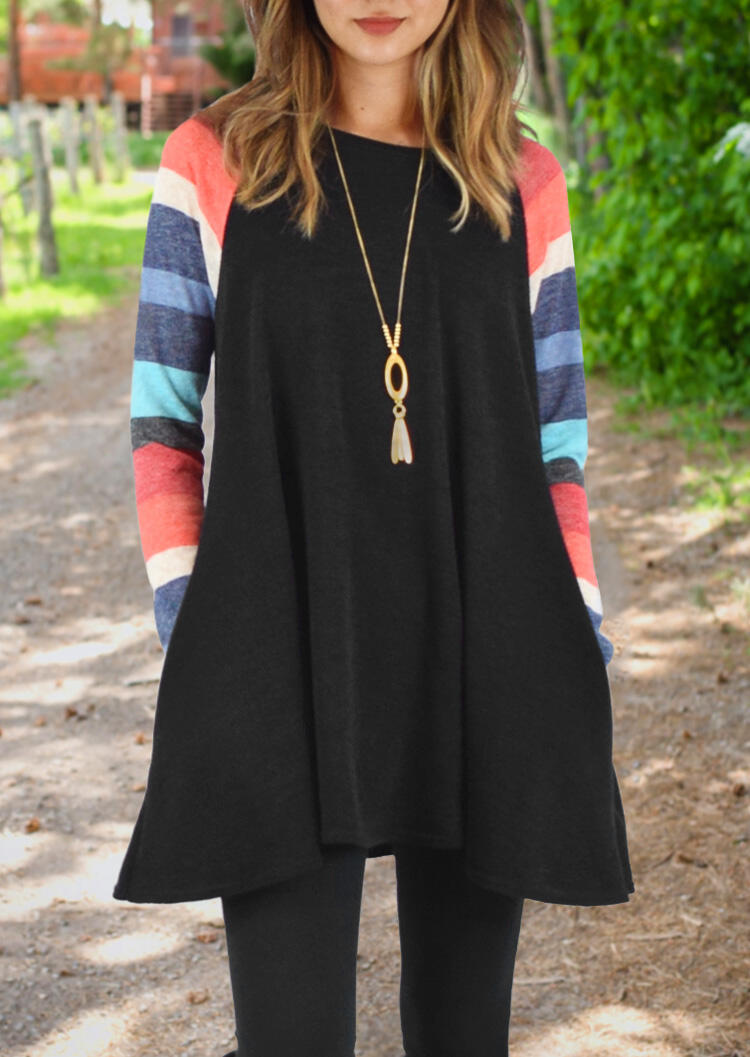 

Color Block Splicing Mini Dress without Necklace - Black, 455993