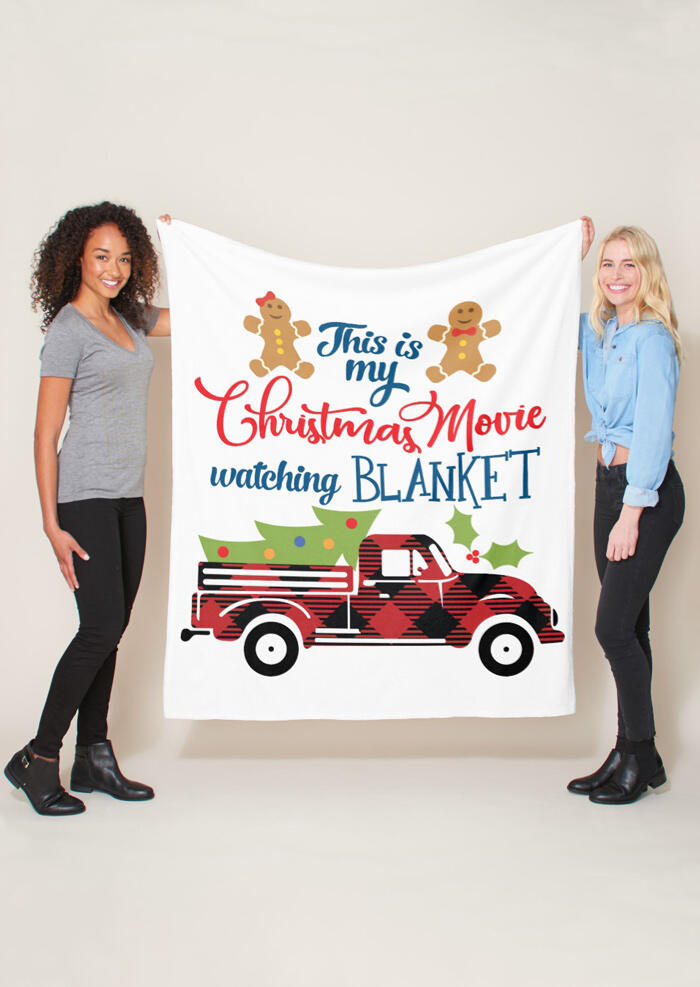 

Blanket Christmas Movie Watching Blanket Tapestry in White. Size
