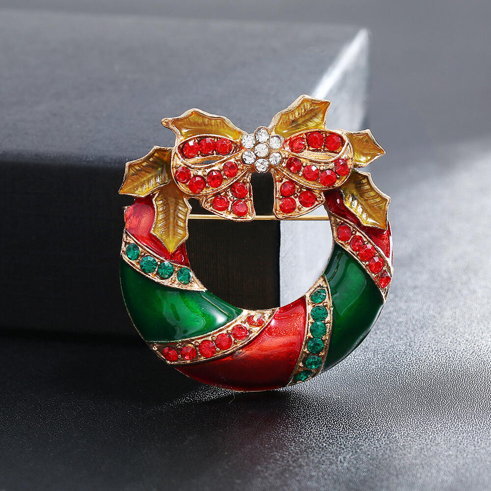 

Christmas Rhinestone Bow Brooch, #1, 456185