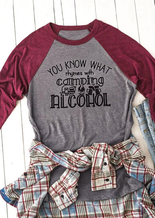 

Tees T-shirts Rhymes With Camping T-Shirt Tee - Gray. Size: ,M,XL