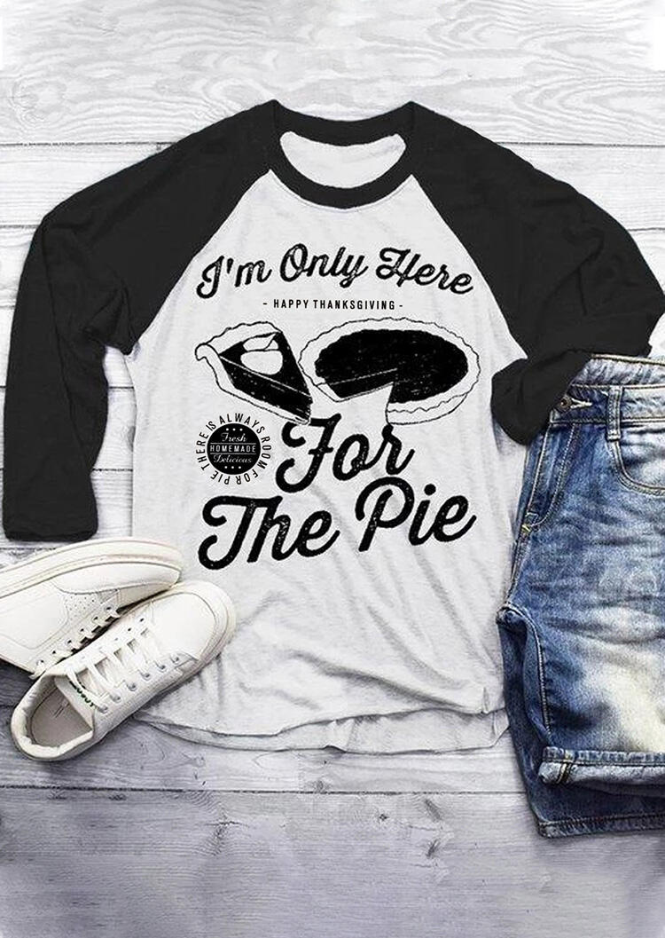 

I' Only Here For The Pie T-Shirt Tee - Light Grey, 456333