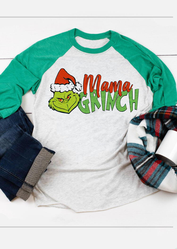 

Christmas Mama Grinch T-Shirt Tee - Light Grey, 456388