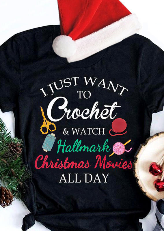 T-shirts Tees I Just Want To Watch Movies T-Shirt Tee in Black. Size: L,M,S
