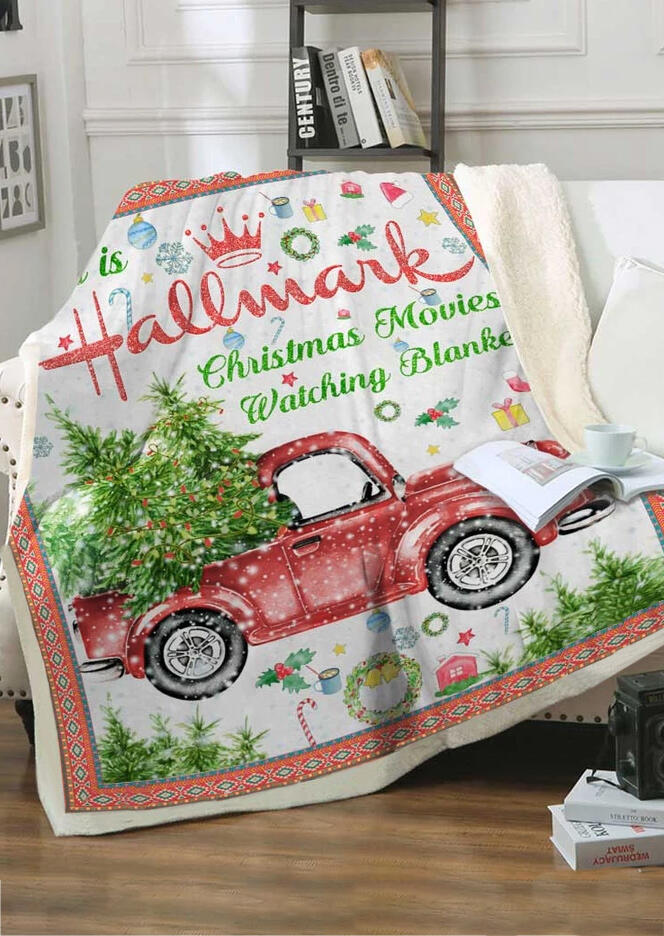

Hallmark Christmas Movies Watching Blanket, White, 456110