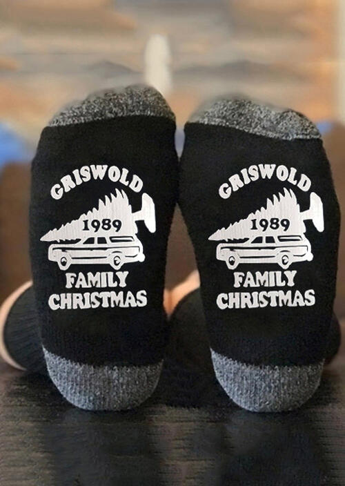 

Crew Socks Griswold 1989 Family Christmas Socks in Black. Size