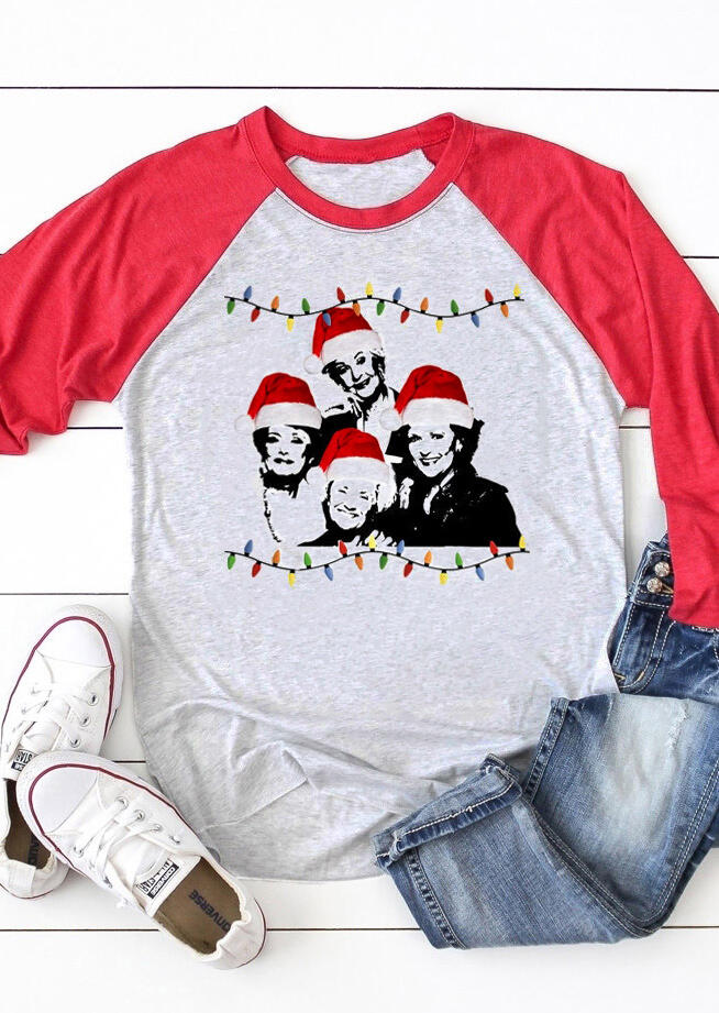

Tees T-shirts Christmas The Golden Girls Lights T-Shirt Tee - Red. Size: ,M