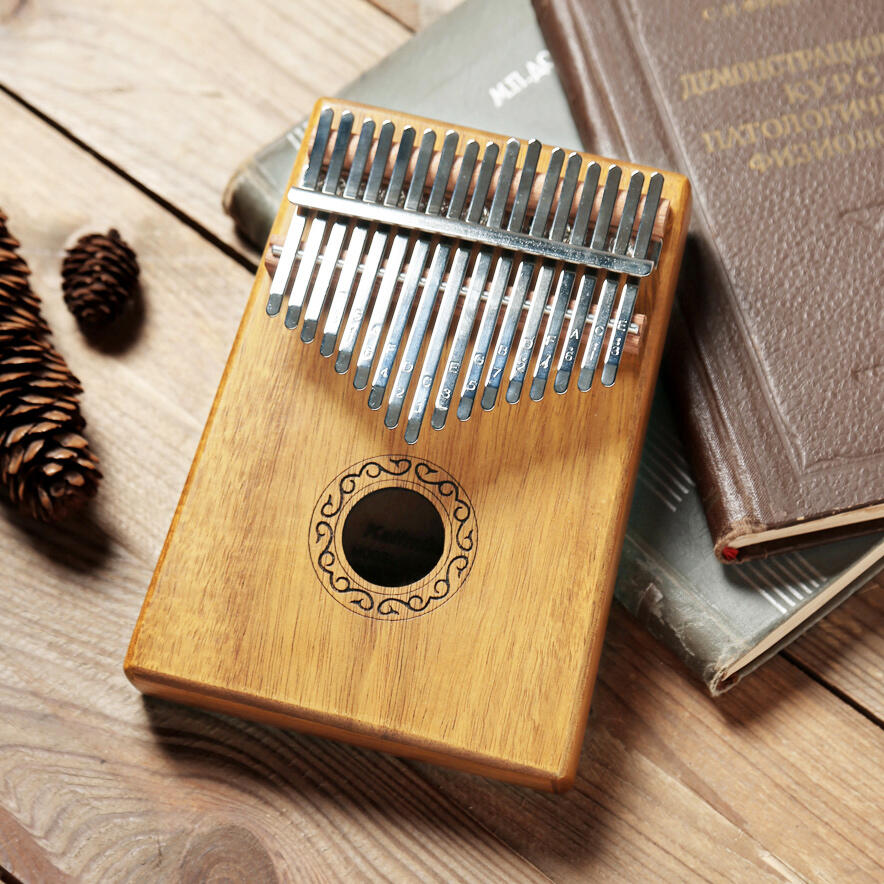 

Home Decor Portable 17 Key Mahogany Kalimba Thumb Piano Key C, Pattern1