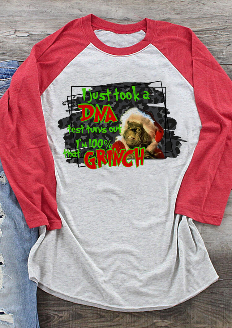 

Tees T-shirts I Just Took A DNA Test I'm 100% That Grinch T-Shirt Tee - Light Grey. Size: S,M,,XL