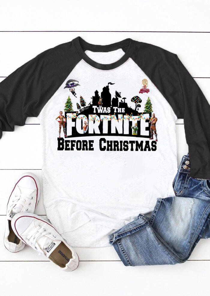 

T-shirts Tees Fortnite Before Christmas T-Shirt Tee in Black. Size