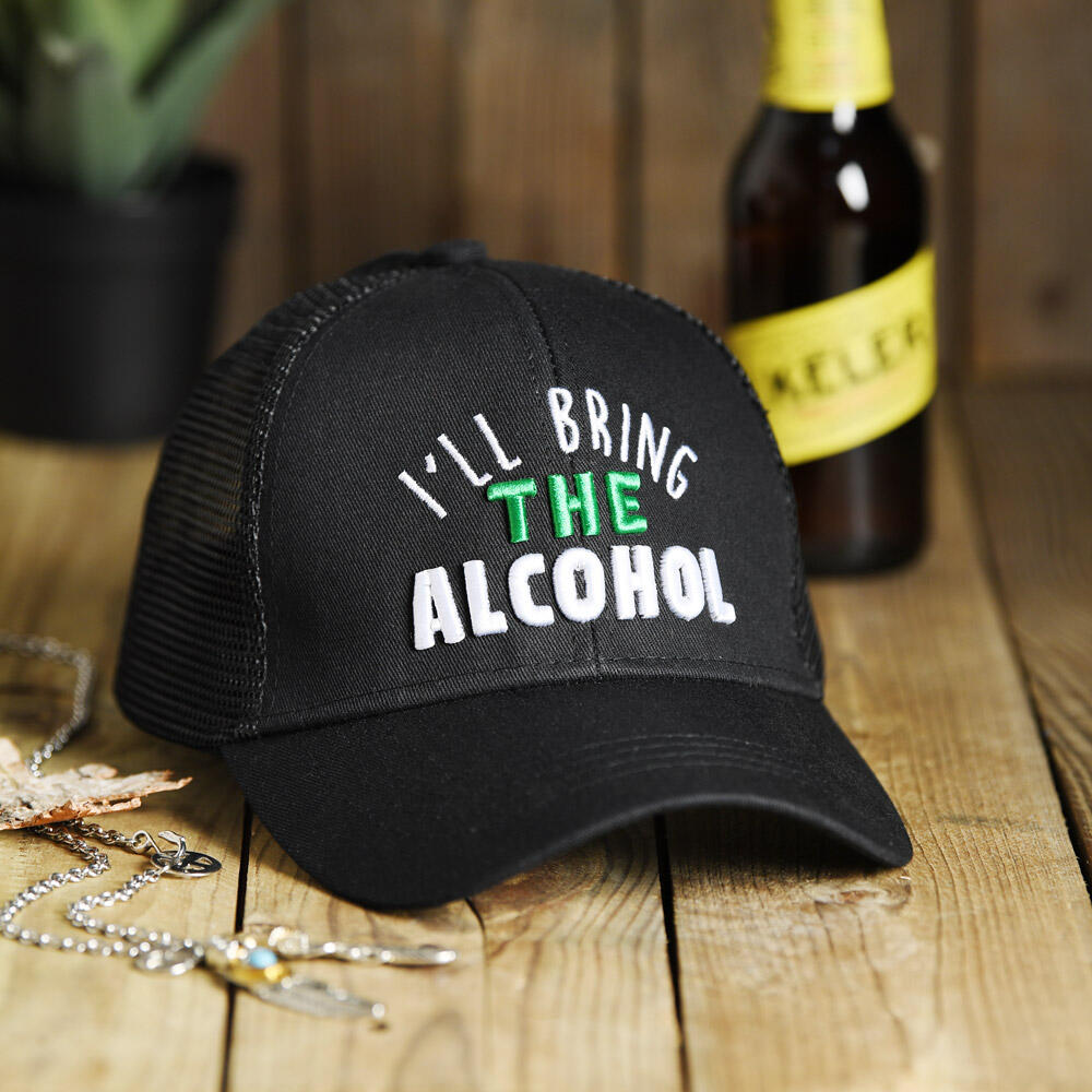 

I'll Bring The Alcohol Embroidered Baseball Hat, Black;white, 456577