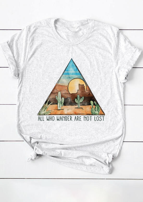 

Tees T-shirts All Who Wander Are Not Lost T-Shirt Tee - Gray. Size: ,XL