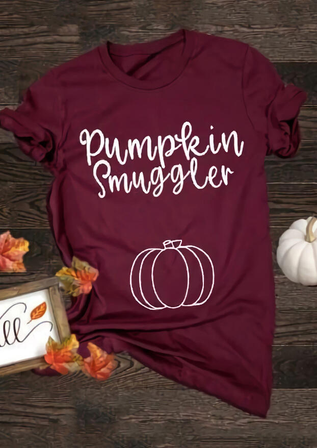 

Maternity Clothes Maternity Pumpkin Smuggler T-Shirt Tee - Burgundy. Size: S,M,,XL
