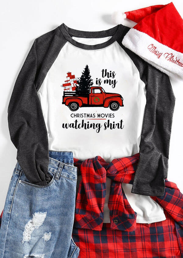 

Tees T-shirts This Is My Christmas Movies Watching T-Shirt Tee - White. Size