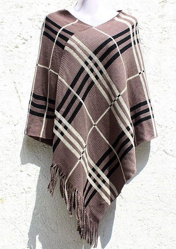 

Scarves & Gloves Plaid Tassel Cashmere Feel Women's Scarf. Size, Coffee