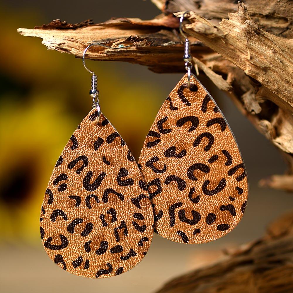 

Earrings Leopard Printed Leather Earrings in #2. Size