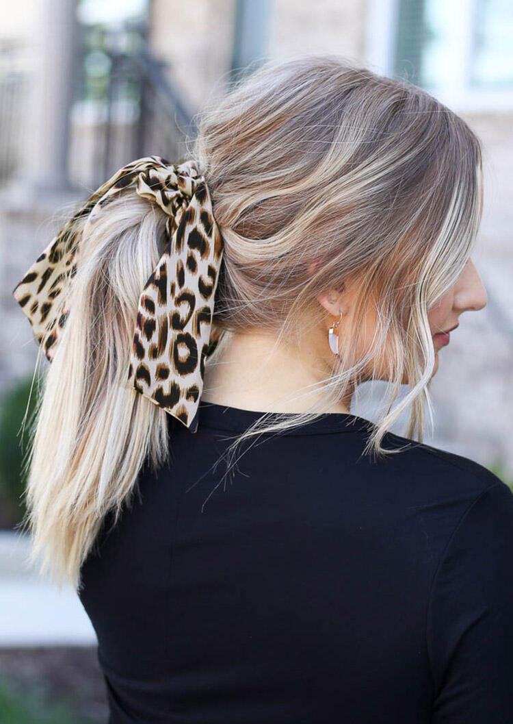 

Hair Accessories Leopard Printed Hair Scarf Scrunchie. Size, #3