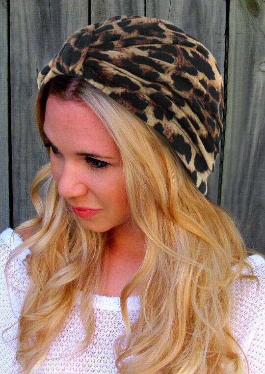 

Hats Leopard Printed Winter Warm Slouchy Women's Hat. Size