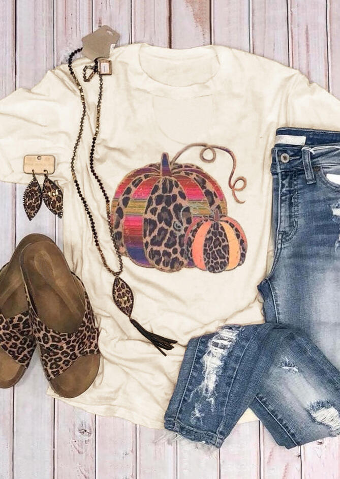 leopard pumpkin shirt