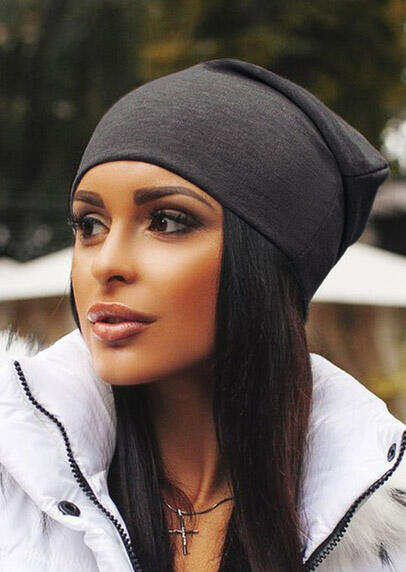

Solid Slouchy Beanie Women's Hat, Black;gray;coffee, 457299