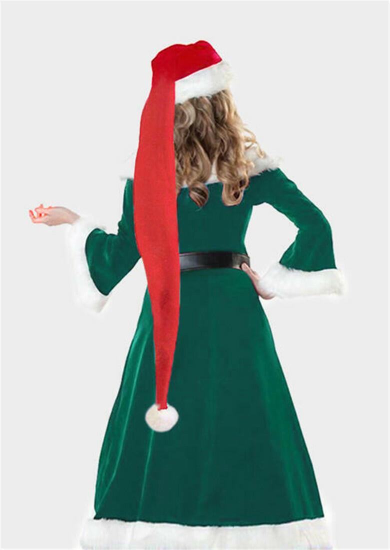 

Adult Super Long Christmas Santa Plush Hat, Red, 456886