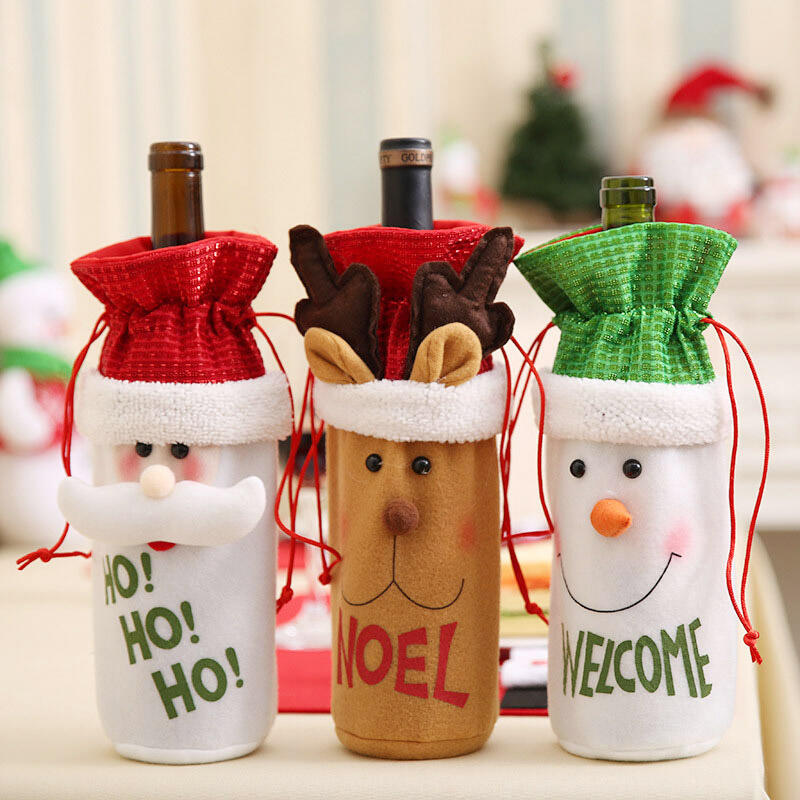 

Home Decor Christmas Wine Bottle Packing Cover Ornament in Pattern1,Pattern2,Pattern3