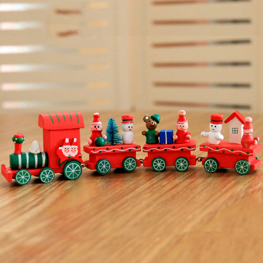 

Christmas Wooden Train, Green;white;red, 155751
