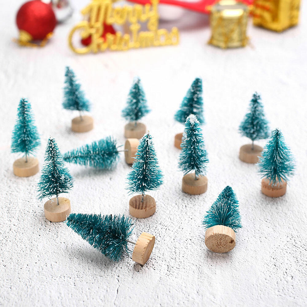 

Home Decor Mini Christmas Tree with Base in Green,Blue