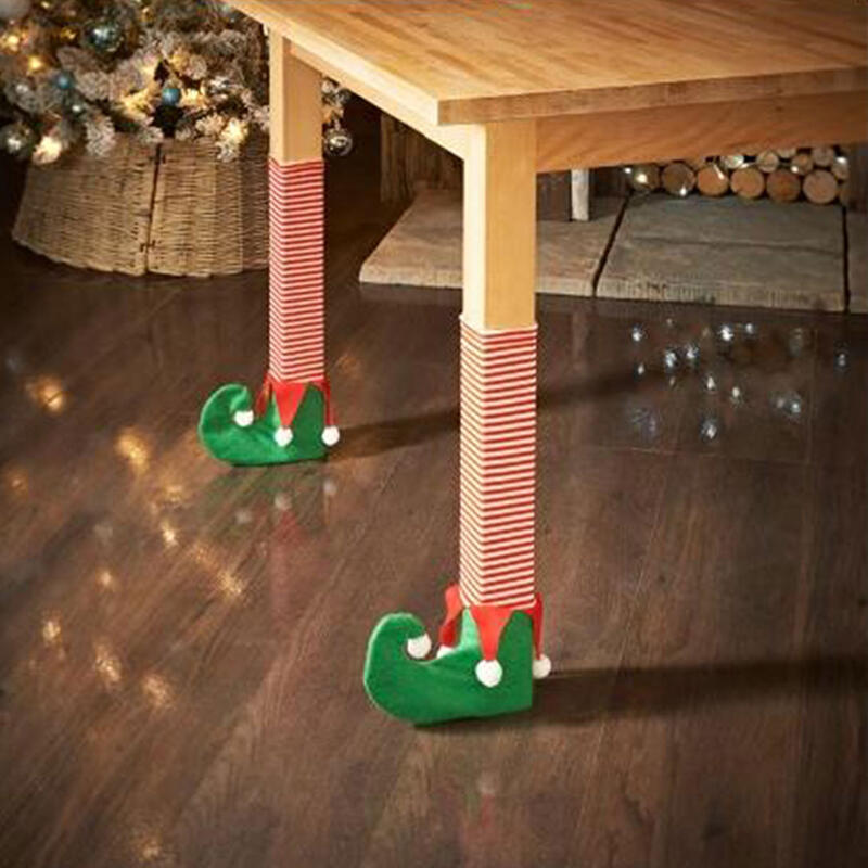 4Pcs/Set Christmas Table and Chair Foot Cover