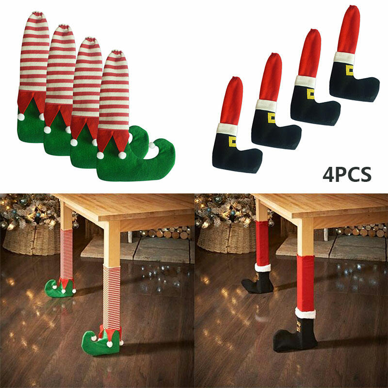 

Home Decor 4Pcs/Set Christmas Table and Chair Foot Cover in Pattern1,Pattern2