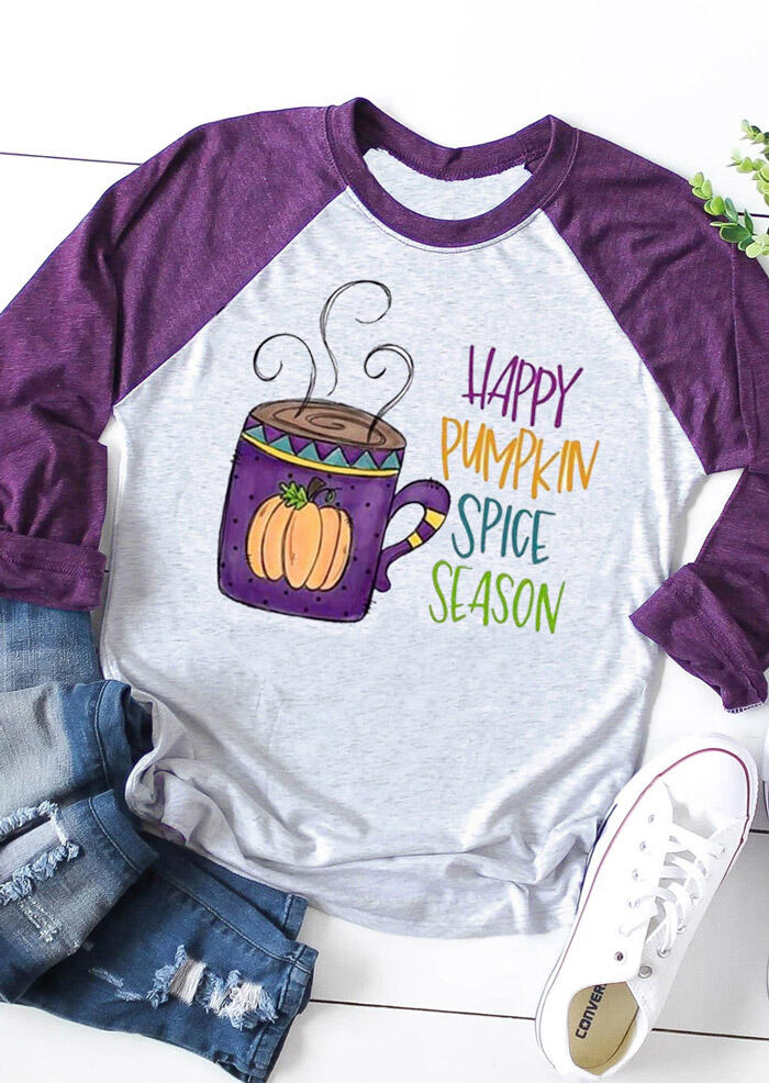 

Happy Pumpkin Spice Season T-Shirt Tee - Light Grey, 457537