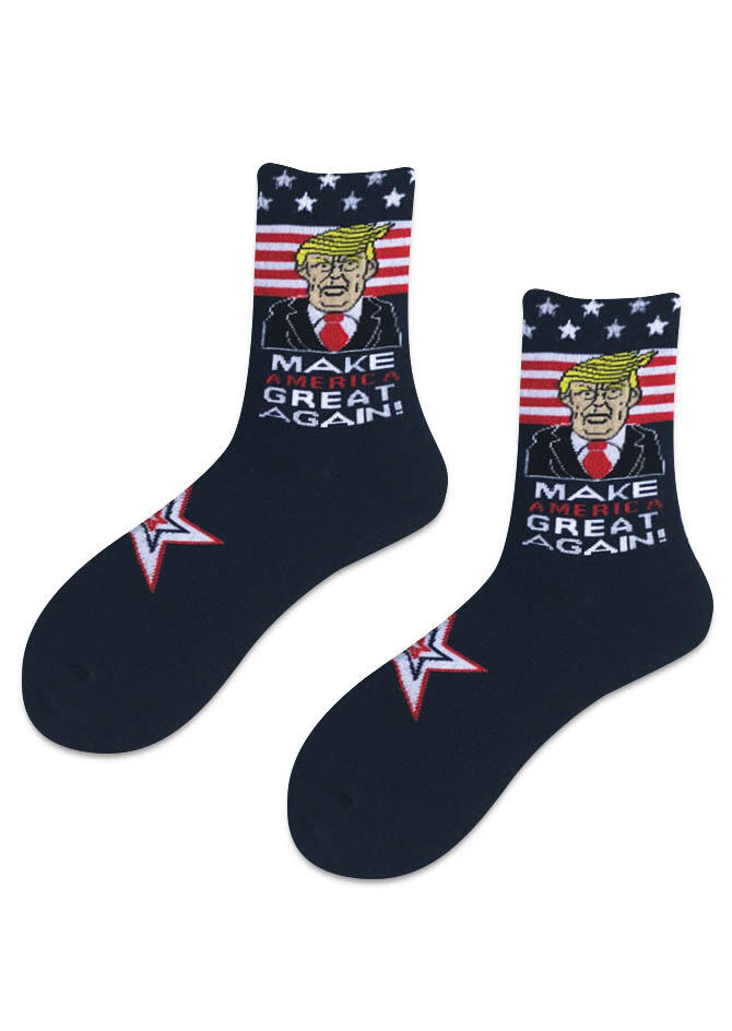 

American Flag Trump Socks, Red;white;navy blue, 457940