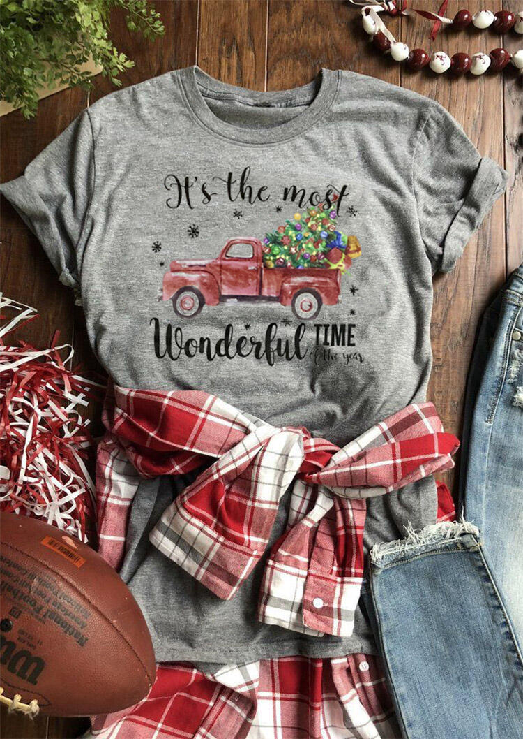 

It' The Most Wonderful Time Of The Year T-Shirt Tee - Gray, 458011