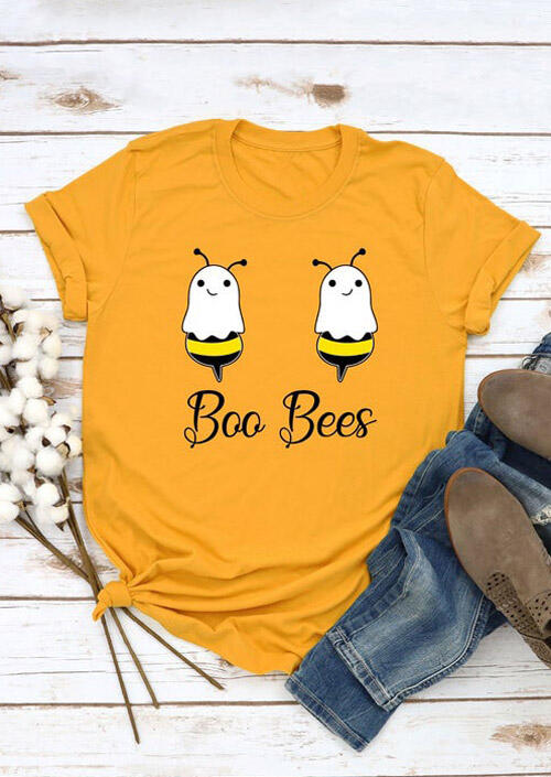 

Tees T-shirts Cute Smile Boo Bees T-Shirt Tee - Yellow. Size