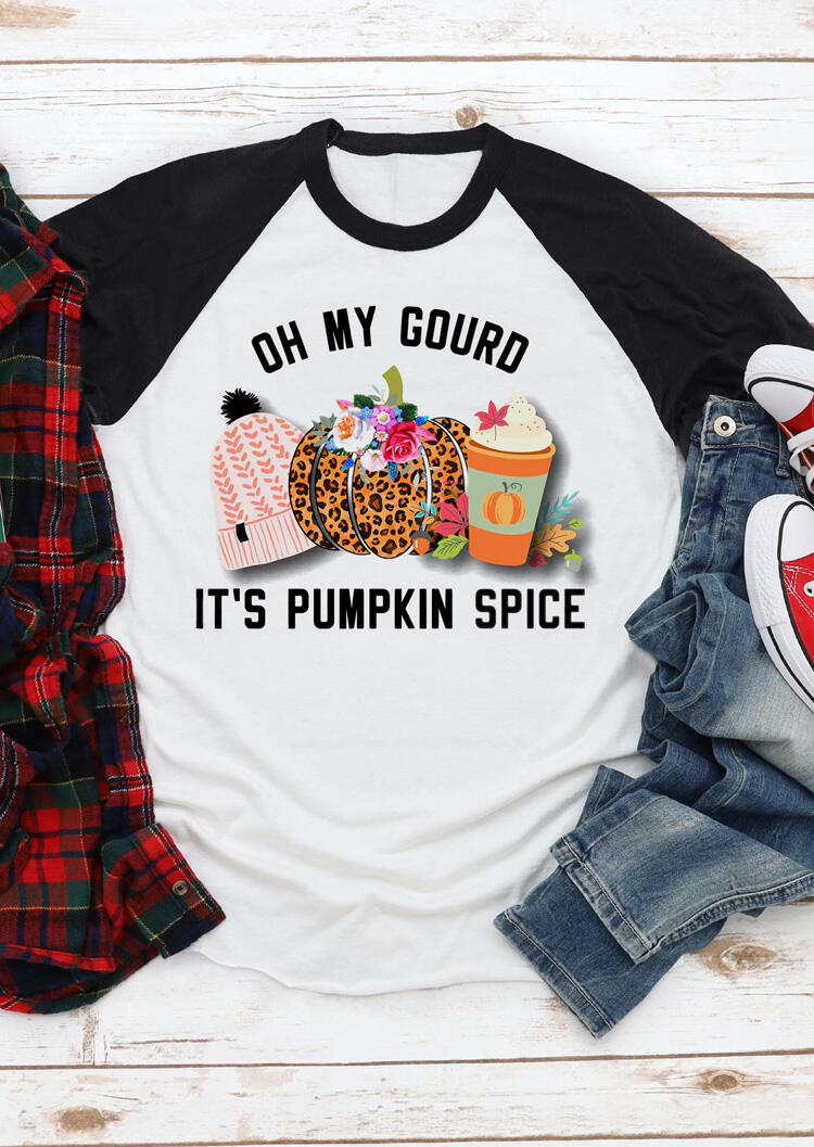 

Oh My Gourd It' Pumpkin Spice T-Shirt Tee - White, 458048