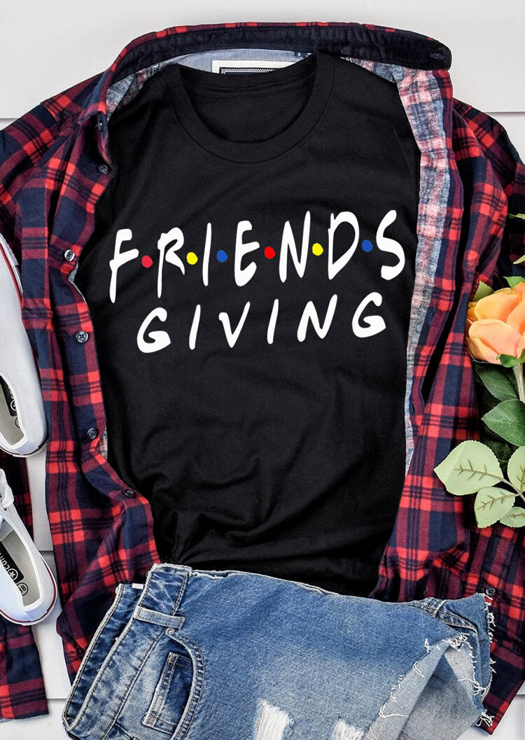 

Friends Giving T-Shirt Tee - Black, 458228
