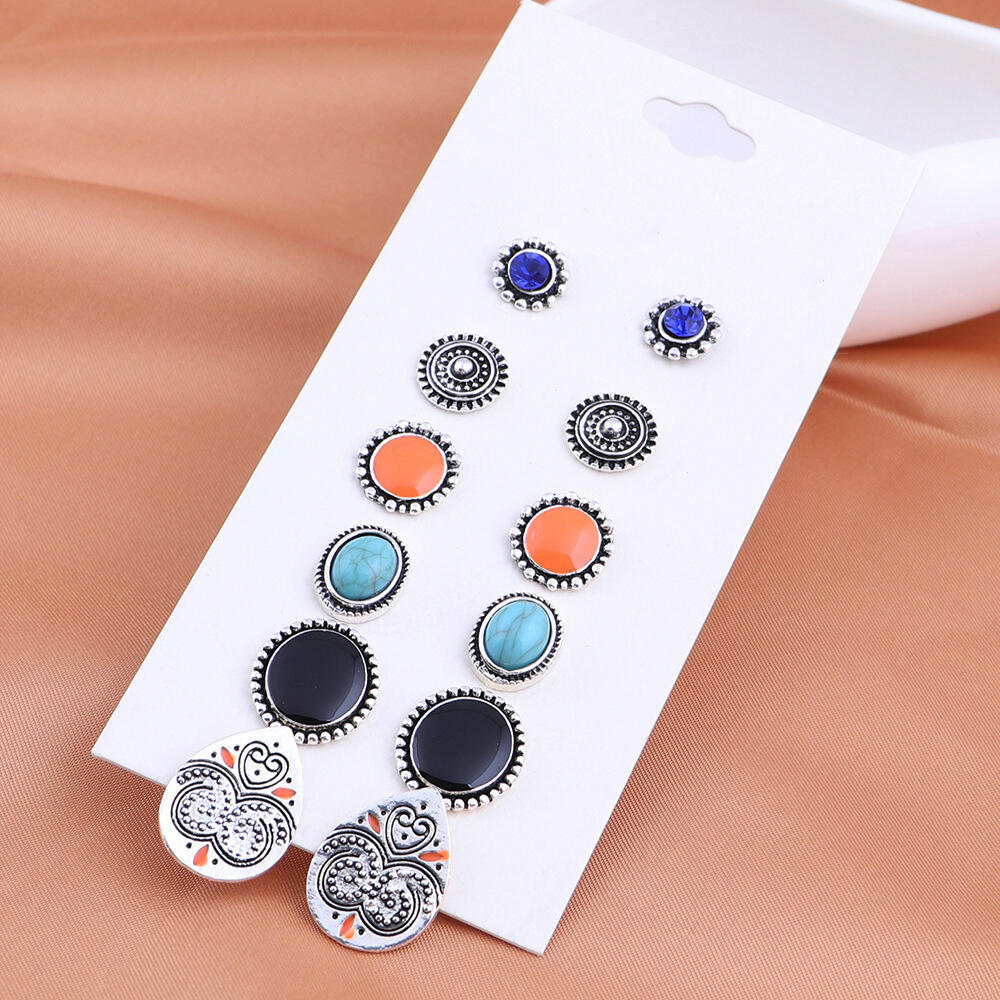

Vintage Bohemian Round Stud Earring Set, #1, 455367