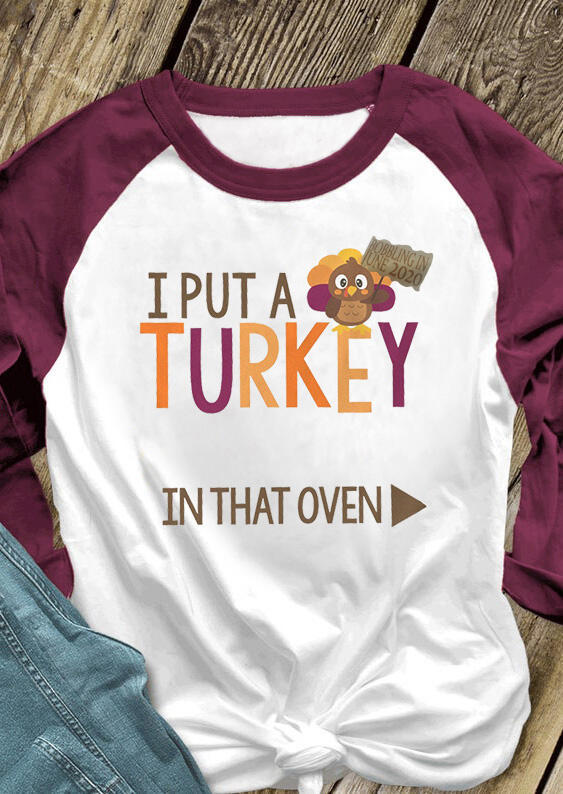 Men I Put A Turkey In That Oven T-Shirt Tee - White
