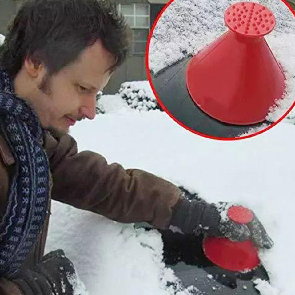 

Home Decor Car Windshield Snow Scraper, Red