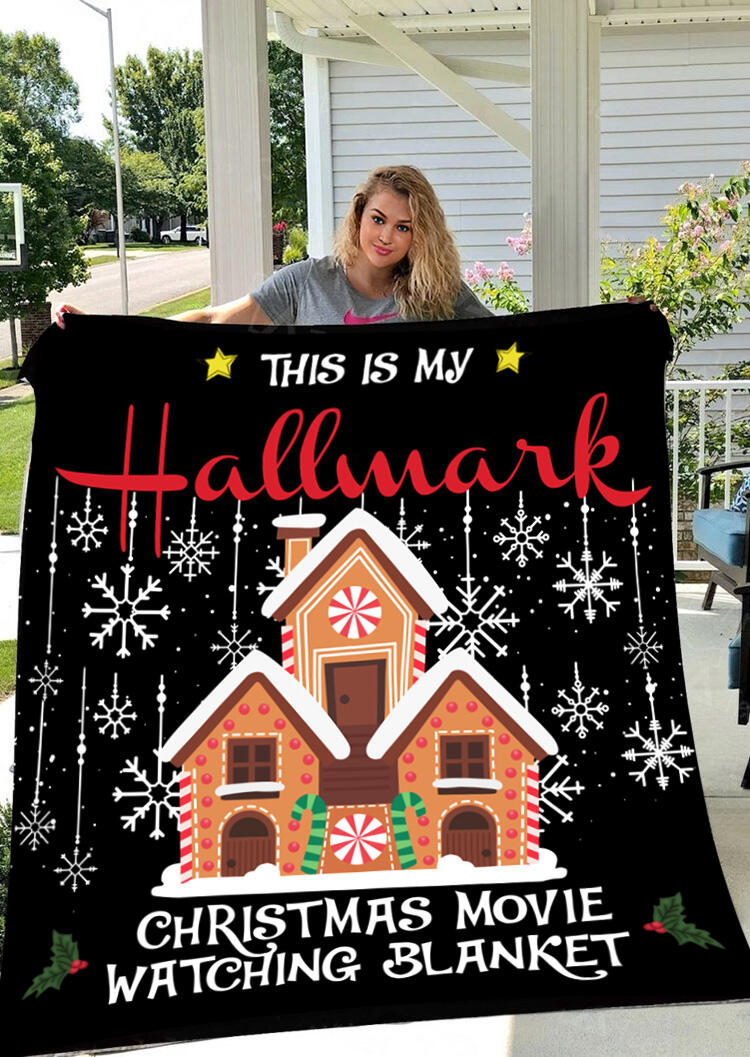 

This Is My Hallmark Christmas Movie Watching Blanket, Black, 459054