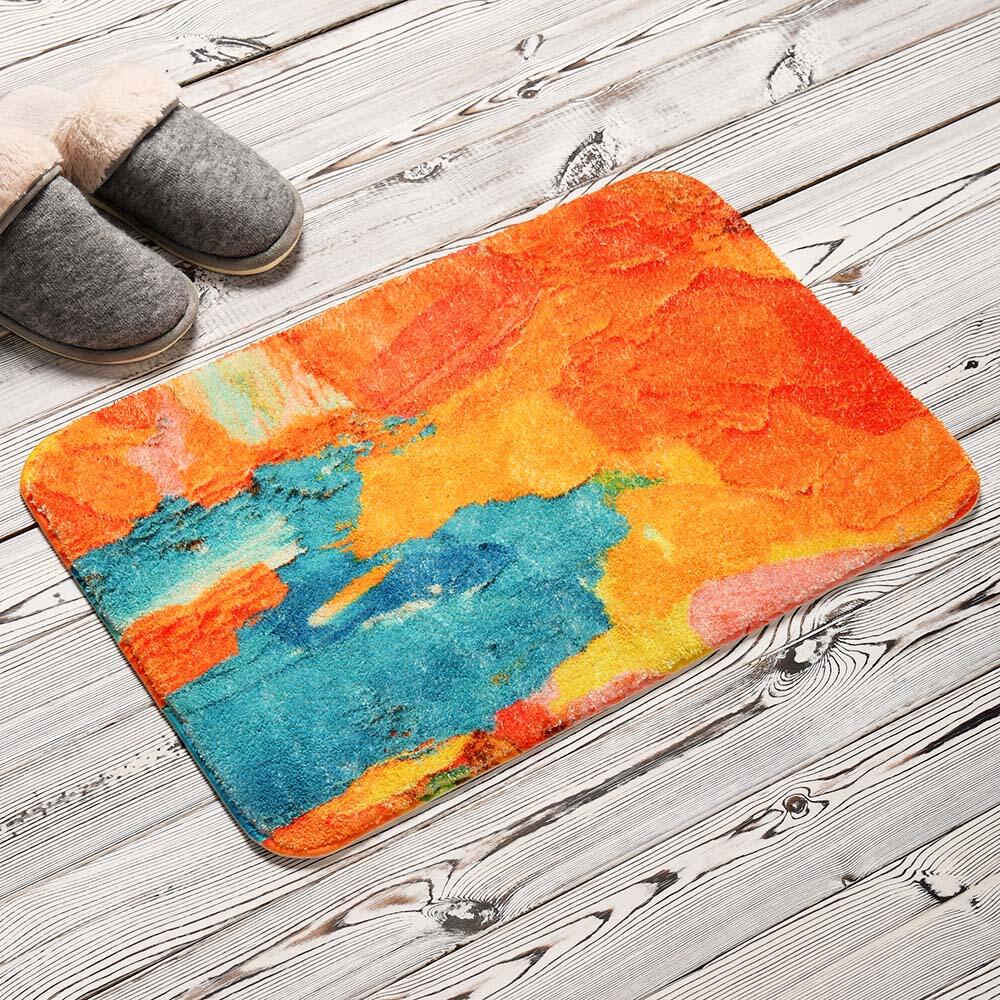 

Bed & Bath Printed Environmentally Friendly Non-Slip Carpet, Orange