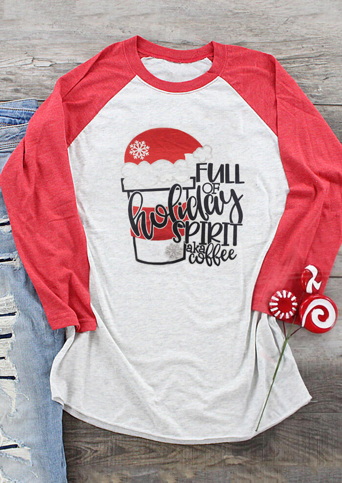 

Full Of Holiday Spirit Aka Coffee T-Shirt Tee - Gray, 459517