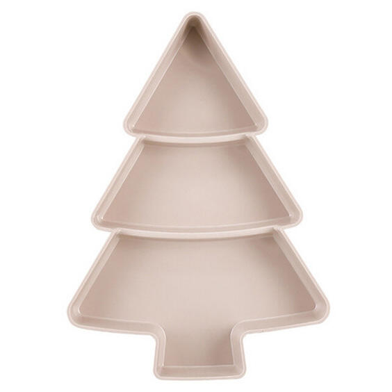 

Christmas Tree Trunk Plastic Fruit Plate, Beige;light khaki, 459594