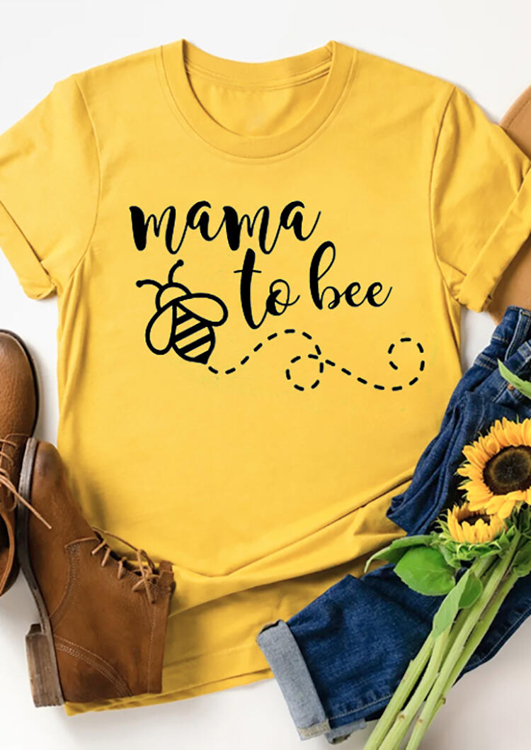 Mama To Bee T-Shirt Tee – Yellow