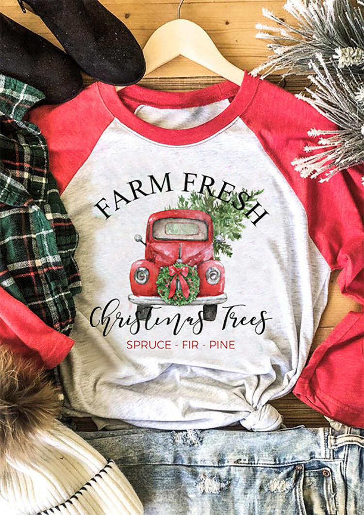 

Farm Fresh Christmas Trees T-Shirt Tee - Light Grey, 459698