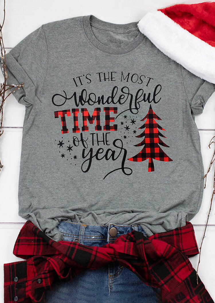 

Wonderful Time Of The Year T-Shirt Tee - Gray, 459805