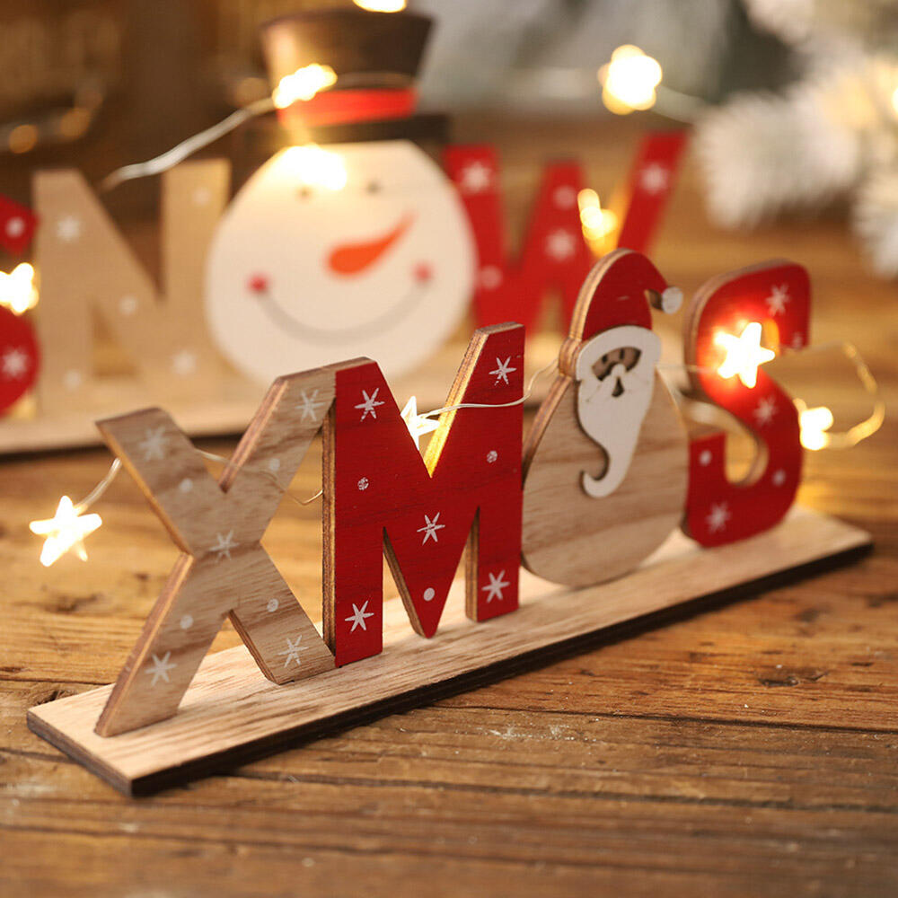 

Festive & Party Supplies Snow New Xmas Wooden Letter Christmas Decoration, Pattern3