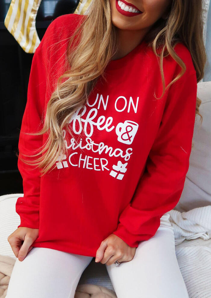 

I Run On Coffee & Christmas Cheer Sweatshirt - Red, 459844