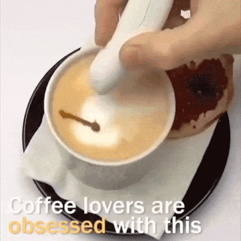 

Kitchen & Dining Spice Pen Coffee Art Pen For Latte amp; Food Art, White